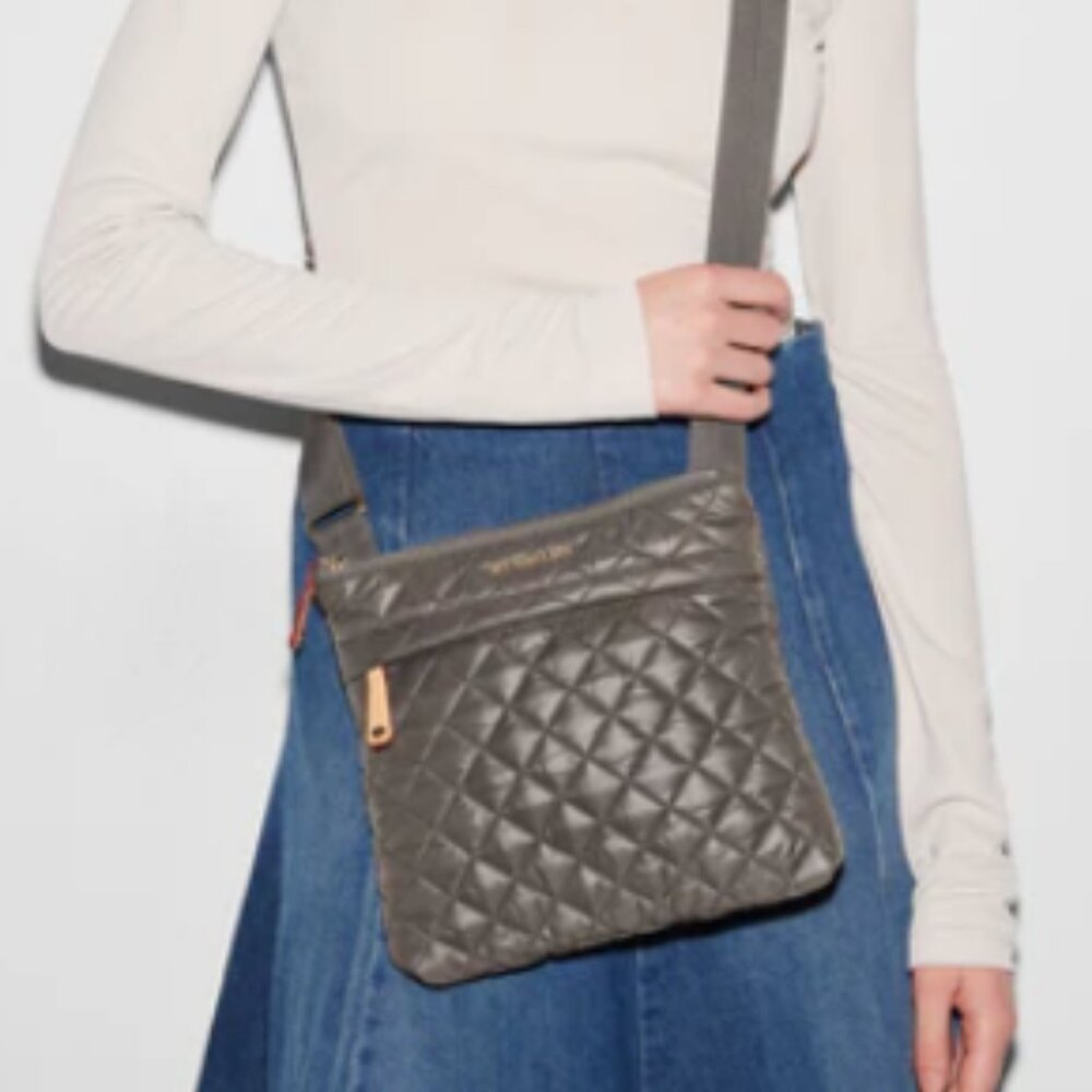 MZ Wallace Metro Flat Crosby in Magnet